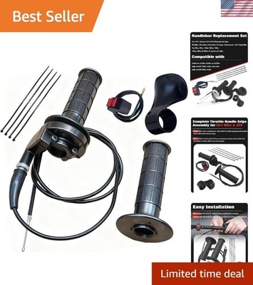7/8'' Throttle Grip Kit with Cable for Mini Bike and Dirt Bike 50cc-250cc Models