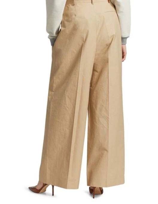 Pantalone Loewe plissettato gamba larga popeline taglia 38 4 $995
