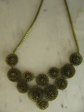 Metal rustic necklace spiral statement necklace wire ZAD