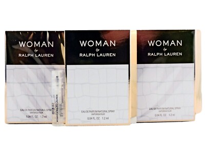RALPH LAUREN WOMAN EDP 1.2ml .04fl oz x 12 PERFUME SPRAY SAMPLE VIALS SEALED