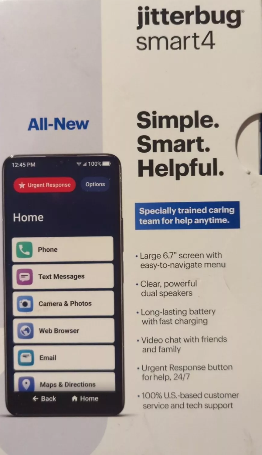 Lively Jitterbug Smart4 Smartphone for Seniors Cell Phone android 13