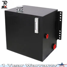 25 Gallon 12 Gauge Steel Hydraulic Fluid Reservoir Tank w/ Temp and Sight Gauge