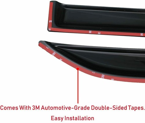 Protector de lluvia para coche con visera de ventana 4 piezas para Dodge Ram 1500/2500/3500 2002-2009 cabina y media - Imagen 5 de 12