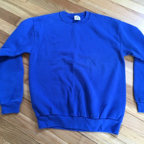 VTG 90s JERZEES Boys Crew Sweatshirt USA Blue 16-18 XL - Picture 2 of 11