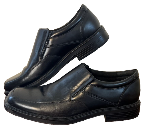 Dockers Herren Leder Slipper Freizeit Anzug Schuhe Größe 9M schwarz Halbschuhe