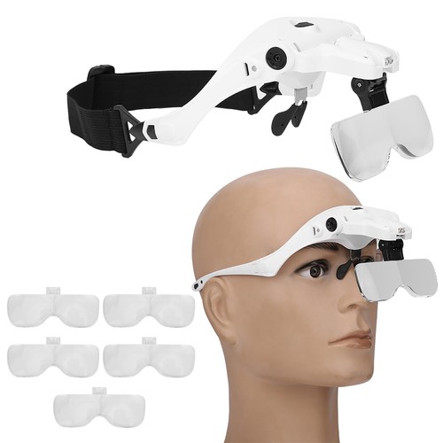 Rechargeable Head Mount Magnifier glass with LED Light Headband Magnifier - Picture 1 of 7