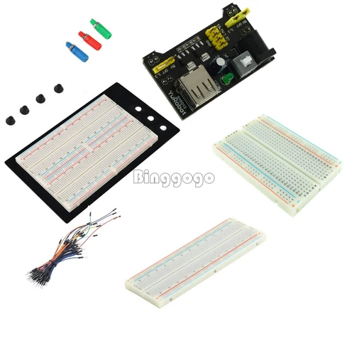 Breadboard 1660 830 400 Pin USB Netzteil MB102 Jumper Kabel BECArduino Raspberry