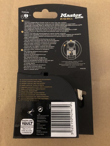 Candado Disco Master Lock Excell M40d 4 Llaves Seguridad Nivel 8 Nuevo - Imagen 4 de 5