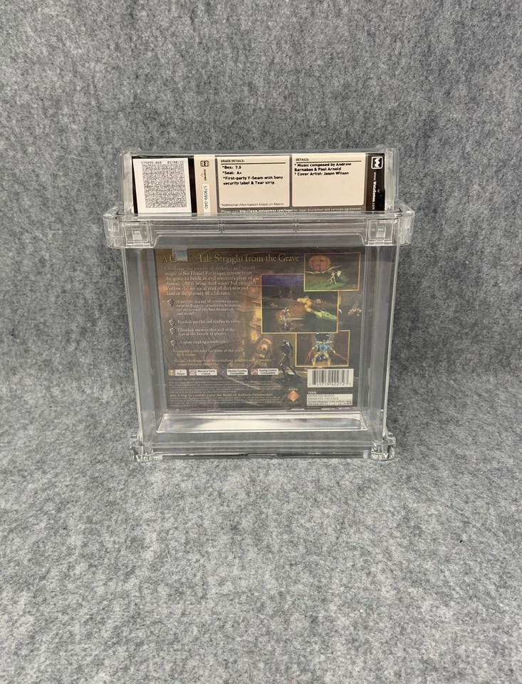 PS1 PlayStation MediEvil WATA 7.0 A+ SEAL NEW Black Label 1st Print Mint! - Image 2 of 4