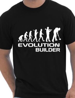 Evolution Of Builder lustiges Herren T-Shirt Geschenk Größe S-XXL