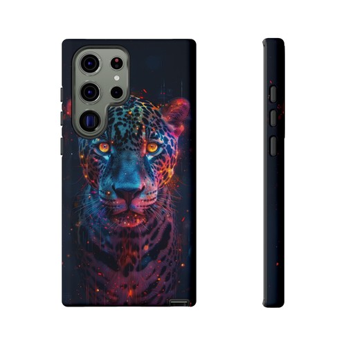 Abstrakt Jaguar Neon Leopard - Handy Tinte Hülle für Samsung Galaxy S25 S24 S23 S22 - Bild 36 von 91
