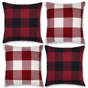 red buffalo plaid throw pillows