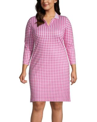 DRAPER JAMES LANDS' END Plus Size 2X Supima Cotton Polo Dress NWT $83