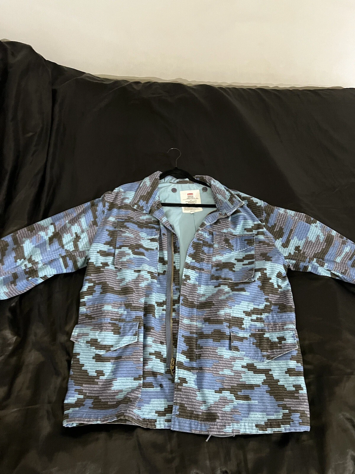 Supreme Box Logo Camo M 65 Veste Bleue