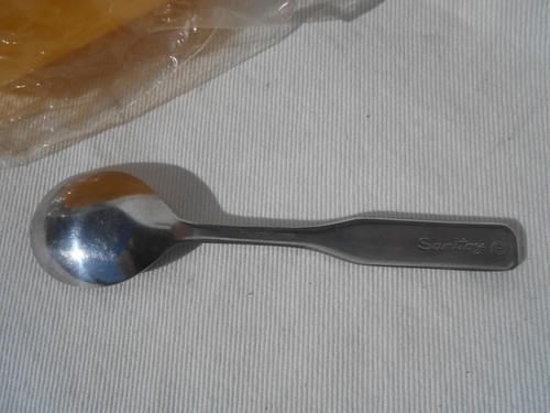 Taza y cuchara de entrenamiento vintage Sanitoy amarilla para sorber pato dorado a prueba de derrames - Imagen 11 de 13