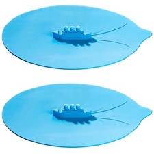 2er Set Überkochstopp ø26cm | Überkochschutz Blau | Spritzschutz Silikon