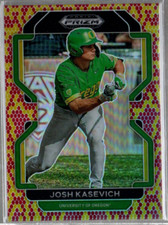 2022 Panini Prizm Draft Picks Prizms Snake Skin #60 Josh Kasevich /25 