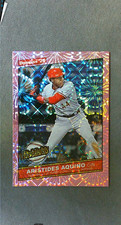 2020 Donruss Highlights Pink Fireworks #8 Aristides Aquino Reds