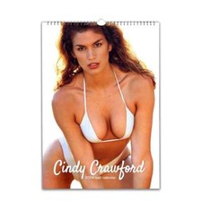 Sexy Young Cindy Crawford 2027/28 personalised Calendar Choose Start