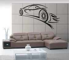 Sport Car Luxury Car  Speed Vehicle Mural  Wall Art Decor Vinyl Sticker z331