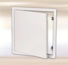 14" x 14" System B2 White Galvanized Steel Access Door with Touch Latches