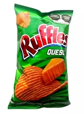 6-Pk Ruffles Queso/ Mexican Ruffles Cheese Potato Chips Sabritas 120gr/4.23oz