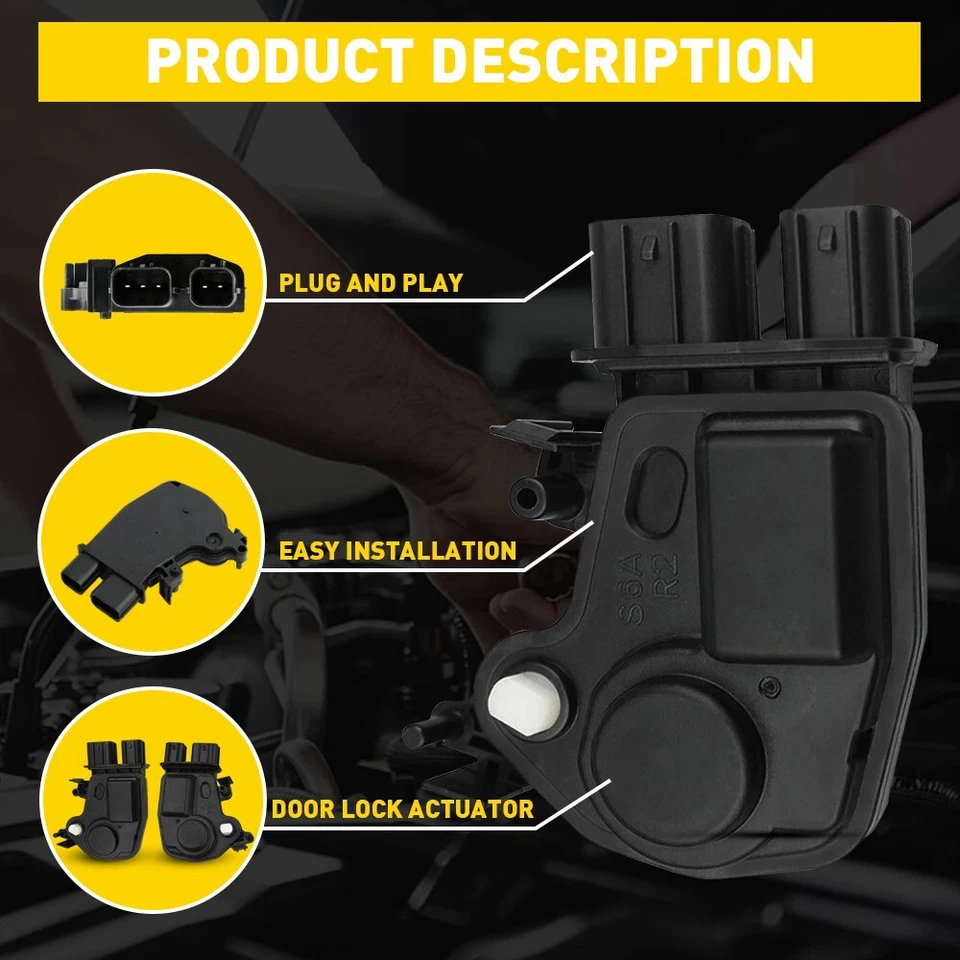 Par de actuadores eléctricos de bloqueo de puerta izquierda y derecha para Honda Accord Civic CRV Acura RSX Foto 3 de 4