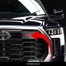 For Toyota Tundra Front TRD Grill Indent Gloss Red DECALS Vinyl 2022-2026