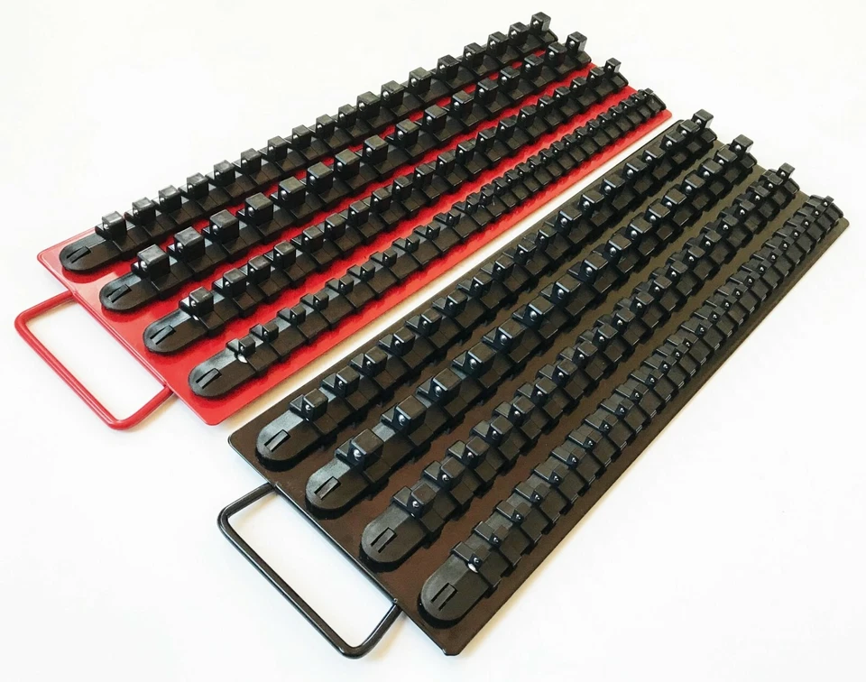 240pc GOLIATH INDUSTRIAL SOCKET STORAGE TRAY RAIL RACK HOLDER SET 1/4 3/8 1/2 - Image 3 of 4