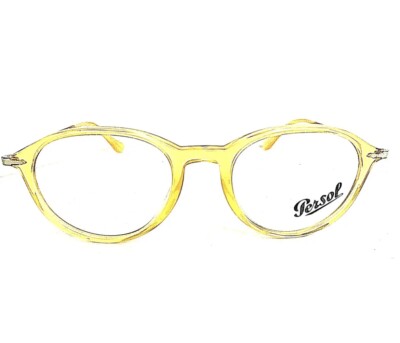 New Persol Round Yellow Unisex Eyeglasses Frame Made In Italy