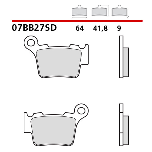 Paire Plaquette de Frein Arrière Yamaha XT 125 X 125 2008 Paire Plaquette de Frein Arrière Yamaha XT 125 X 125 2008