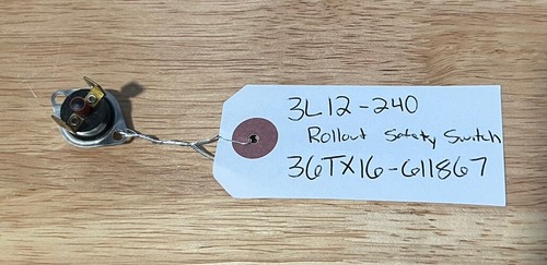 White-Rodgers 3L12-240 Rollout Limit Switch 36TX16-611867 USED
