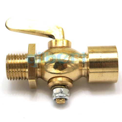 1/4"-1/2" BSP M14-M20 Male-Female Brass Drain Petcock Shut Off Valve Fuel Gas - Picture 15 of 27