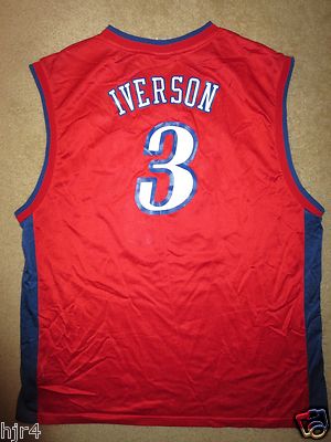 Reebok NBA 76ers IVERSON 3 ユニフォーム 2XL Allen Iverson #3 Philadelphia 76ers Reebok NBA Red Variation