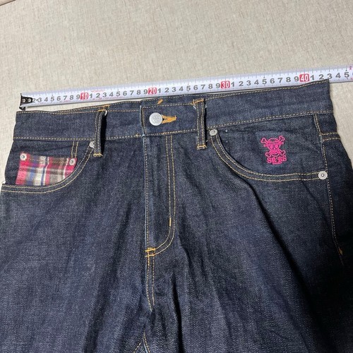 One Piece Chopper Men's Denim Jeans Pants Indigo Blue Size S PROJECT SR'ES - Picture 6 of 20