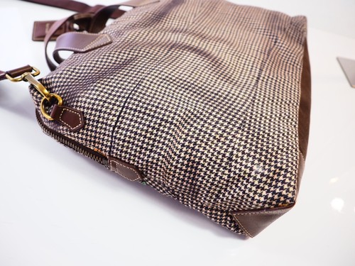 Borsa Paul Smith Folio marrone pied de poule tuta giacca design molto rara - Foto 12 di 23
