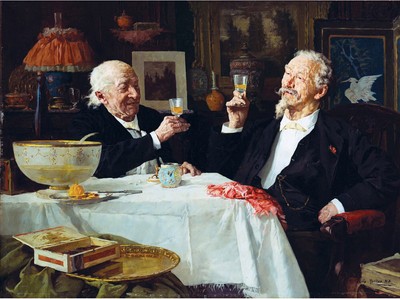 Louis Charles Moeller ''Memories'' table Black Artwork PAPER or CANVAS Fine Art