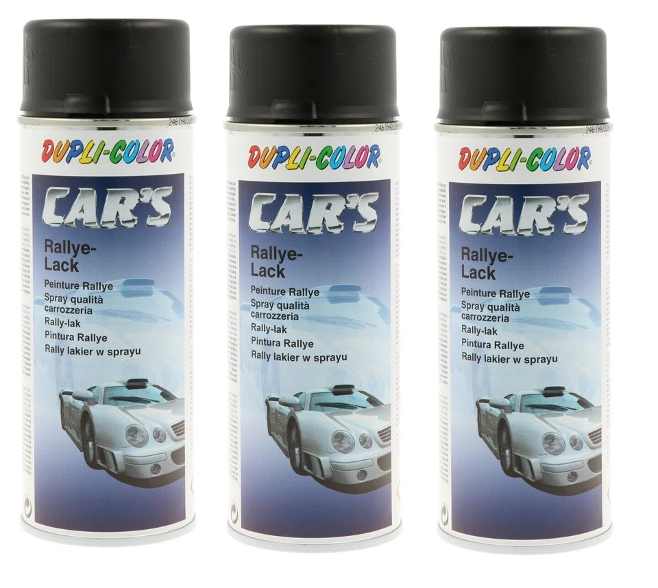 Schwarz Matt Spray 3x 400ml DUPLI-COLOR Cars Lackspray Sprühlack   385872 - Bild 1 von 1