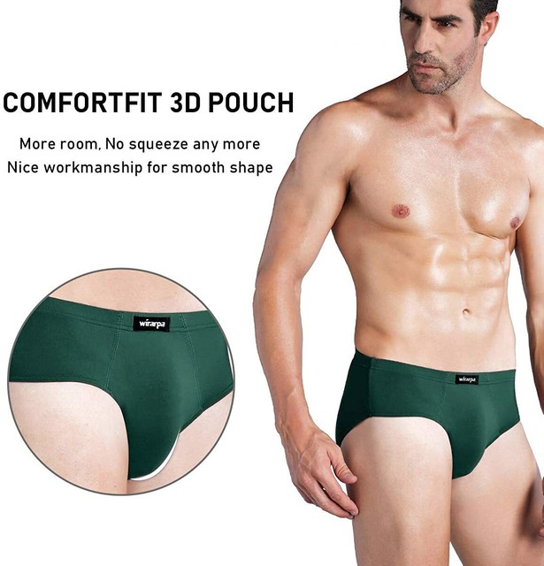 wirarpa Men's Underwear Multipack Modal Microfiber Briefs No Fly