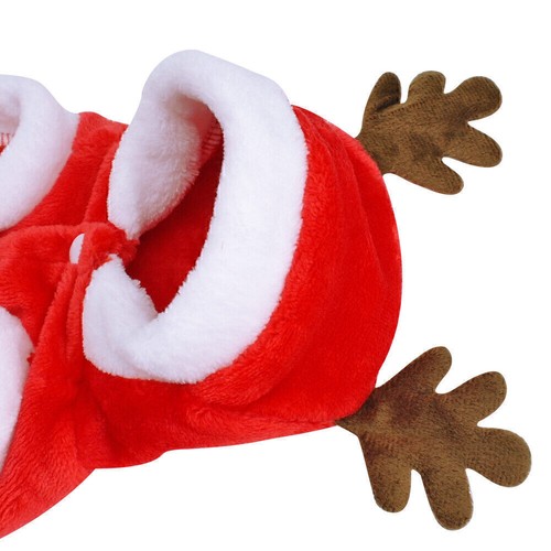 Hundekostüm Weihnachten Hundemantel für Kleine Hunde Kleidung für Katzen Fleece - Bild 9 von 13