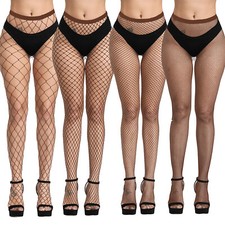 Womens Coloured Fishnet Dance Tights - Micro Wide Whale Fish Party Nets UK 6-16