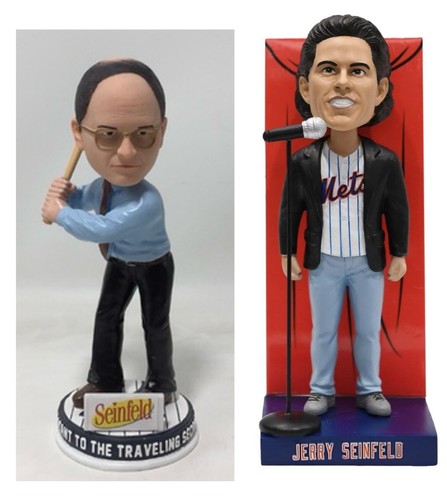 Jerry Seinfeld & George Costanza SGA New York Mets Yankees Bobblehead Set 2024 - Picture 22 of 24
