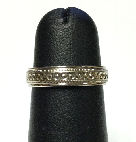 (MA1) 14k White Gold 3.1g 4.1mm Size 5.25 Lady's Wedding Band