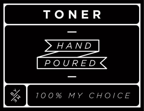 MINI Toner Decal - Black (removable/ reusable/ waterproof DIY label) - Picture 1 of 3