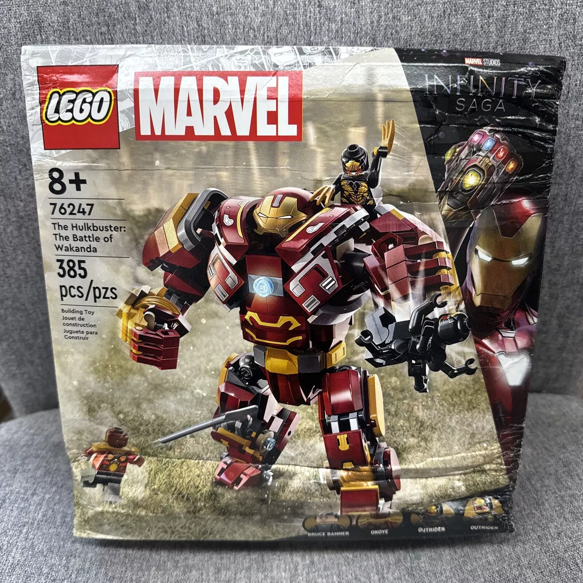 LEGO Marvel The Hulkbuster: The Battle of Wakanda 76247 Building Toy Set  (385 Pieces)