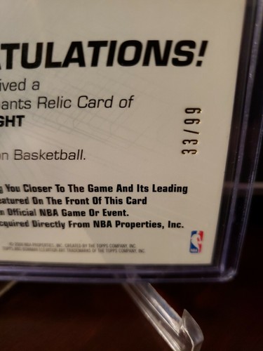 2007-08 Bowman Elevation Remnants Dual #33/99 Brandan Wright #RDR-BW Rookie - Picture 3 of 4