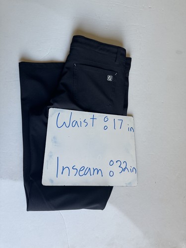Footjoy 5 Pocket Performance Herrenhose schwarz Größe 34x32 EUC 32” Schrittlänge - Bild 9 von 9