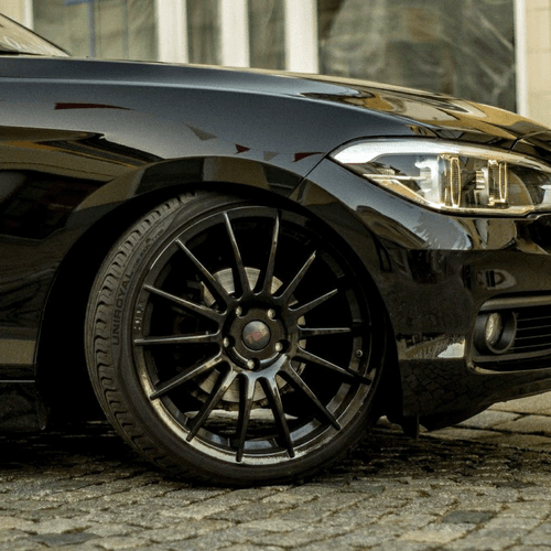 18 Zoll T7 Alufelgen 8x18 4x108 ET45 in schwarz für Ford Fiesta - Bild 5 von 8