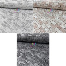 Erismann Stone Brick Pattern Wallpaper Embossed Faux Effect Realistic Motif Roll