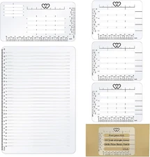 5 Pack Straight Line Stencil for Journaling and Envelope Addressing Guide Stenci